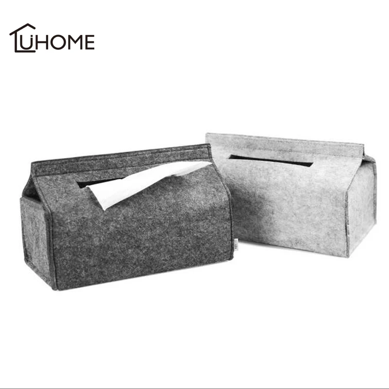 Твердая коробка для салфеток в нордическом стиле шерстяной войлок домашний