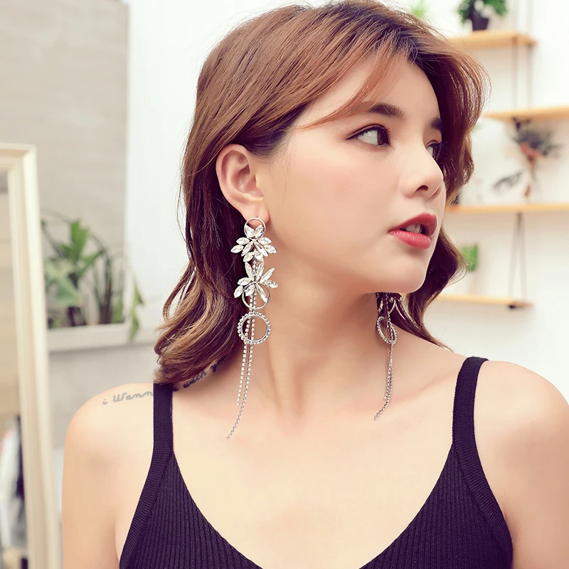 Xinwei wholesale long tassel earrings exaggerated big temperament personality wild female | Украшения и аксессуары
