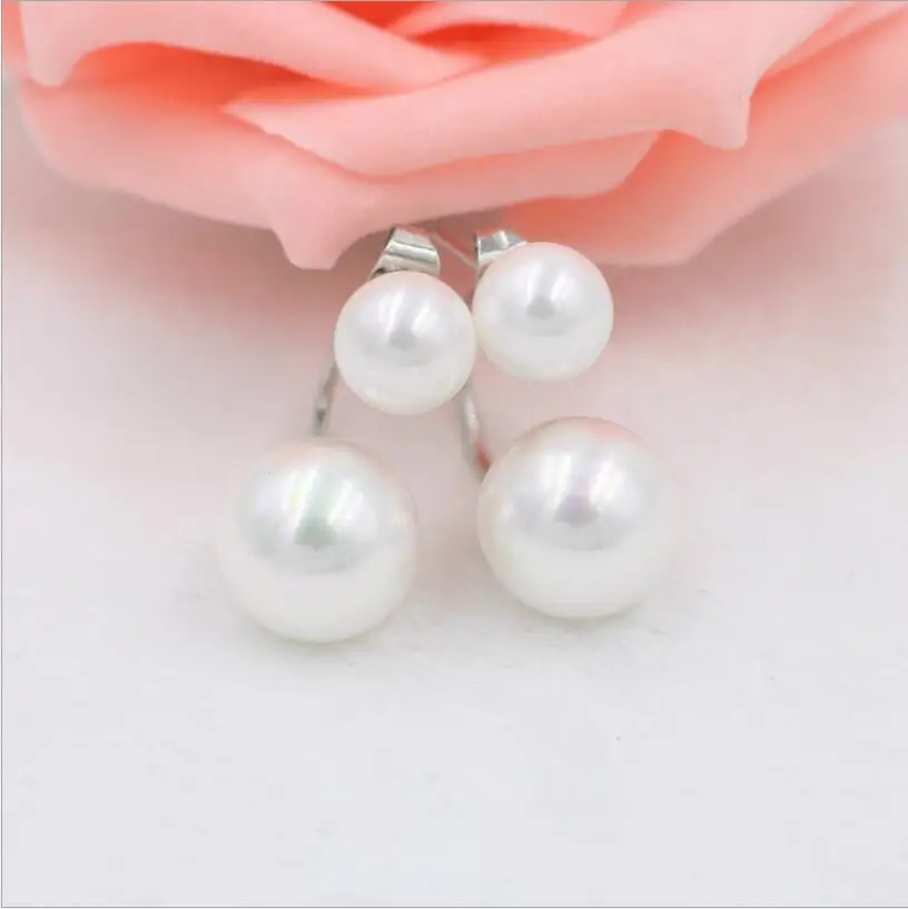 Новинка 1015 + раковина жемчуг серьги-гвоздики темперамент корейские ювелирные