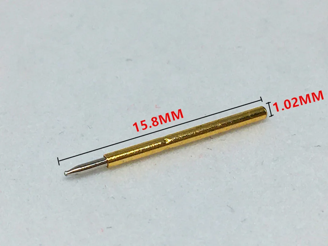 

100PCS P75-F Nickel Plated Crosscut Tip Head Spring Test Probe Dia 1.02mm Pogo Pin For Testing Power Contact Gold Thimble Tool