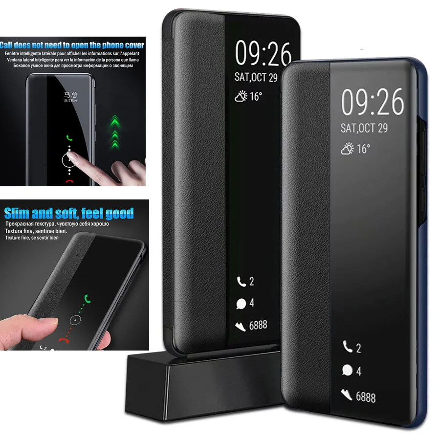 Смарт Clear View Флип Чехол для телефона samsung Galaxy a 10 20 30 40 50 70 Сэм Samsang sansun процессором