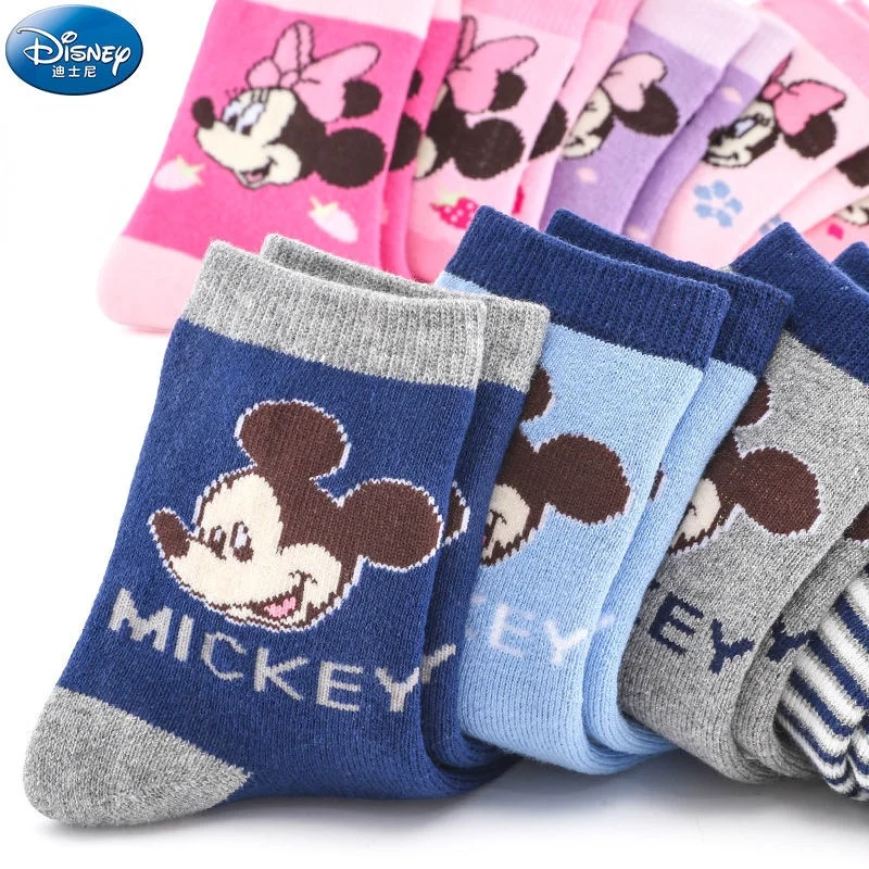 

Детские зимние хлопковые толстые махровые теплые носки средней длины для мальчиков и девочек с изображением Диснея Микки Мауса Минни Микки...