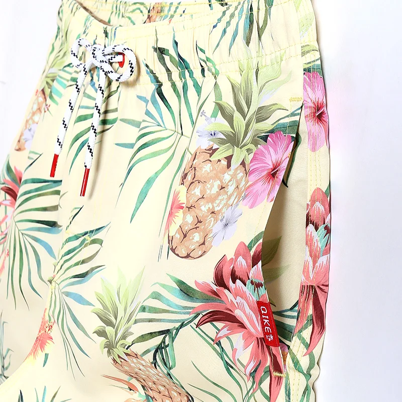 Летние мужские плавки 2020 купальный костюм с цветочным принтом Гавайские Бермуды