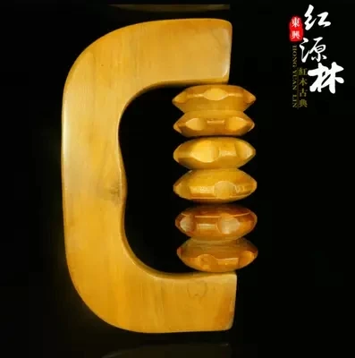 hongyuanlin redwood classical manual push wooden roll massager