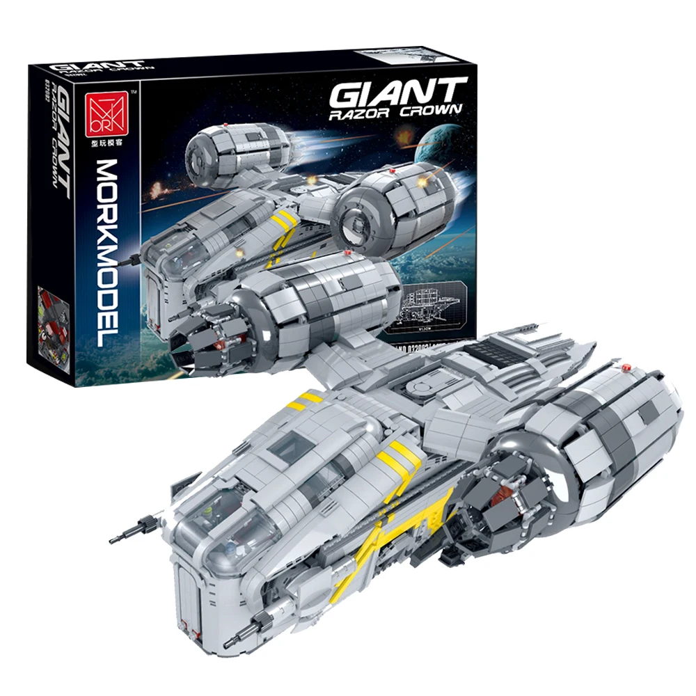 

Mork Brick Blocks Gaint Razor Crown Star Plan Building Sets Bricks Block Planet Aircraft Model Diy Toys For Children Gifts