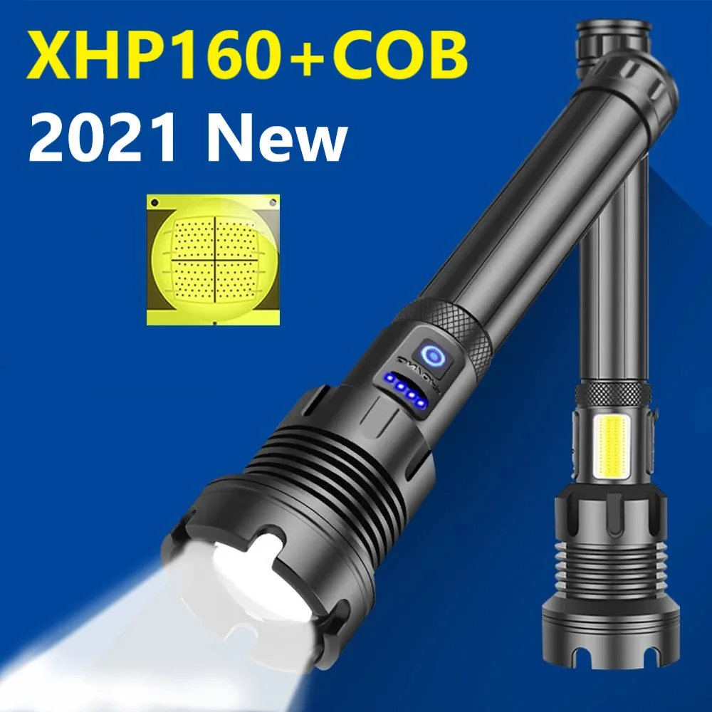 Новая улучшенная мощная светодиодная вспысветильник XHP160 перезаряжаемый