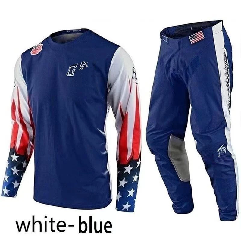 Новинка гоночный костюм для мотокросса MX штаны трикотажные комбо комплект езды