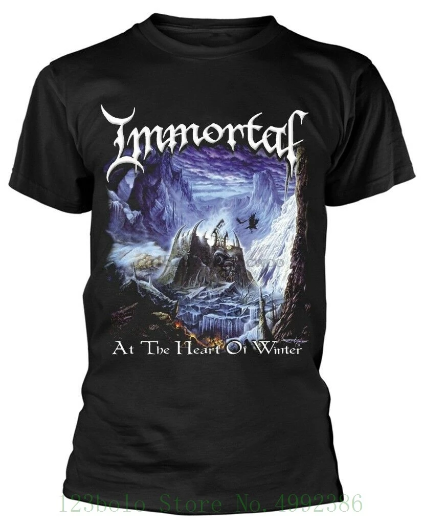 Immortal at The Heart Of Winter Футболка-новая официальная! Подростковый натуральный хлопок