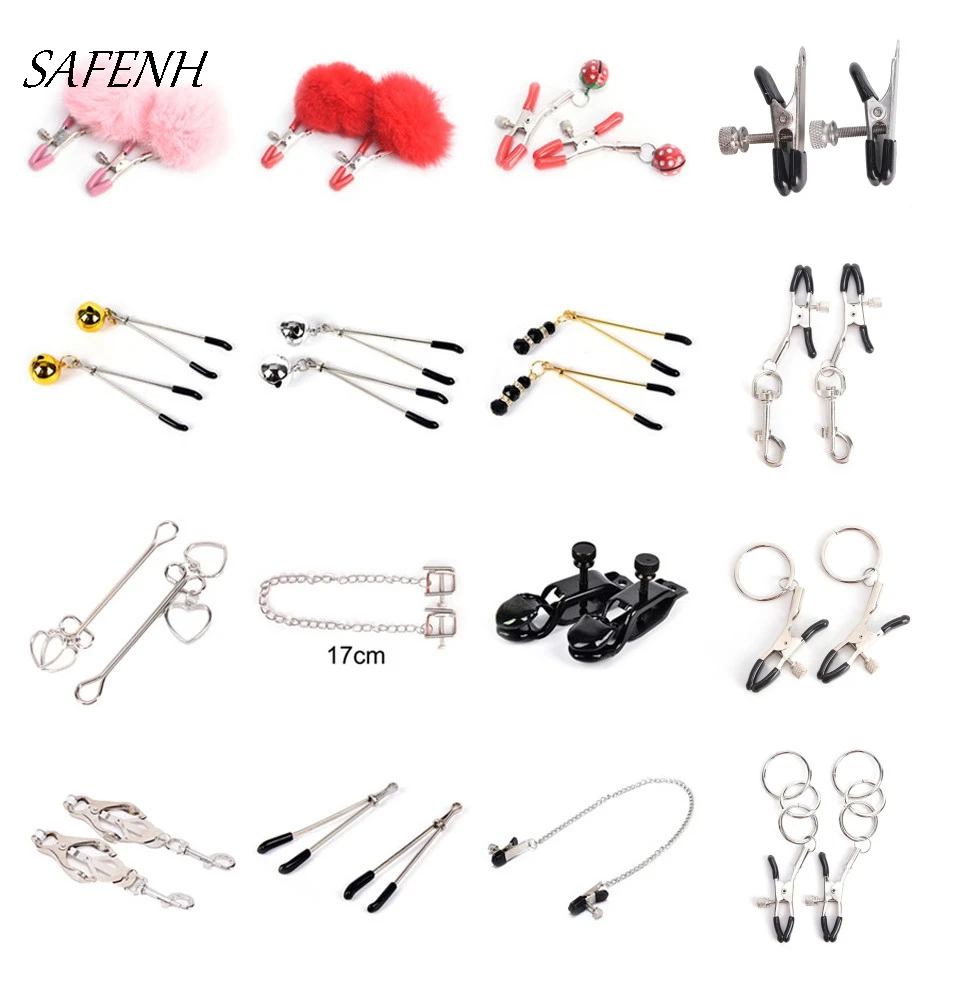 

Women Metal Chain Nipple Clamp Slave Nipple Clip Fetish Toy Send To Costumer For Wedding Gift Exotic Accessories