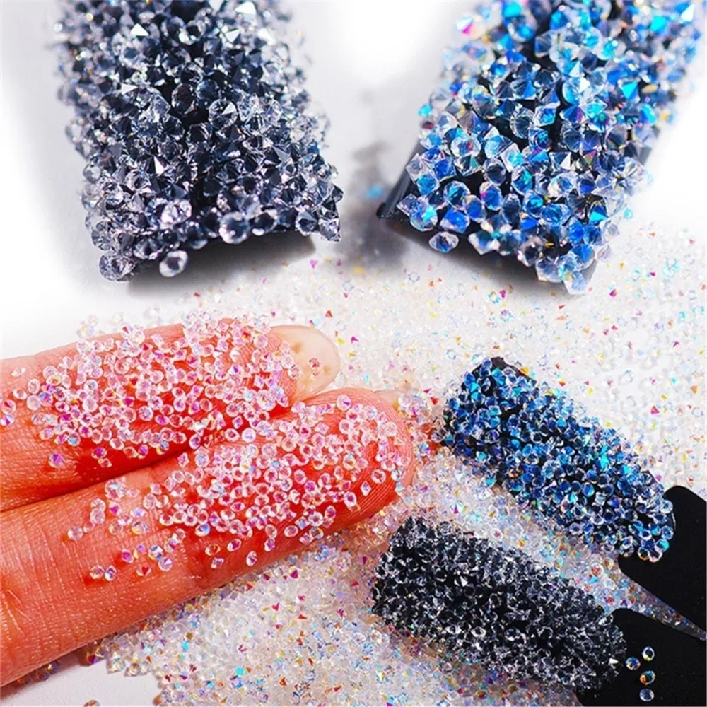 1440 шт./пакет хрустальные Маленькие стразы для маникюра стеклянные шарики микро