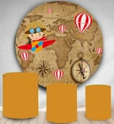 Круглый фон для фотосъемки Золотой блестящий Блестящий баннер для вечеринки в честь Дня Рождения Круглый фон для фотосъемки десертный торт стол виниловый