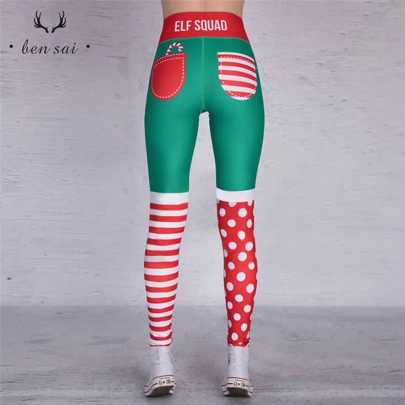 Новые женские леггинсы модные рождественские с 3D цифровой печатью сексуальные