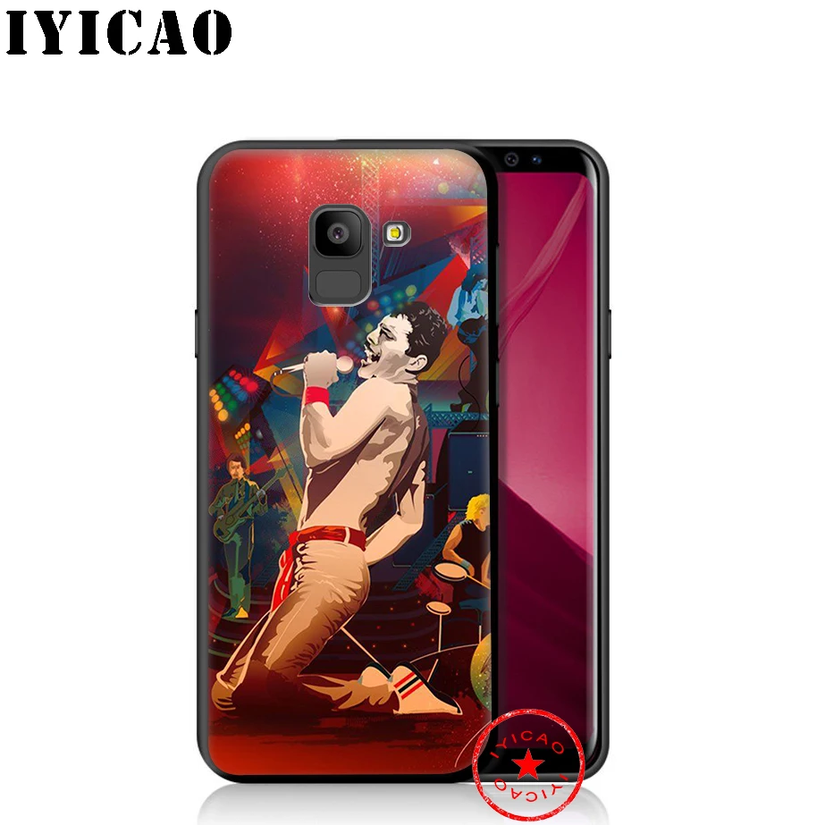 IYICAO queen Фредди Меркьюри мягкий чехол для телефона samsung Galaxy A9 A8 A7 J6 A6 плюс 2018 A5 A3 2016