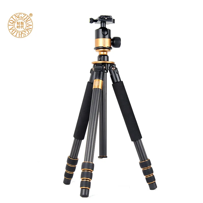 

QZSD Q1000C Carbon Fiber Professional Tripod 45mm Panoramic Ballhead 28mm Tube 15kg Load Capacity Luxury Stand For DSLR Camera