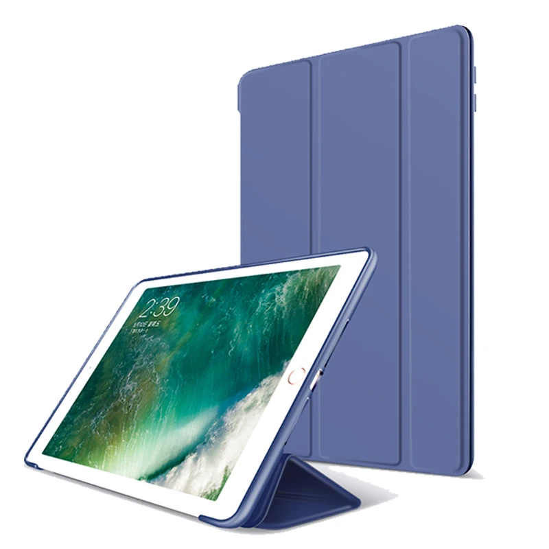 Чехол-книжка для iPad Air 1 Air 2 iPad 9,7 5 6 th, мягкий силиконовый чехол-подставка, Умный Магнитный чехол для iPad, чехол - Цвет: Blue