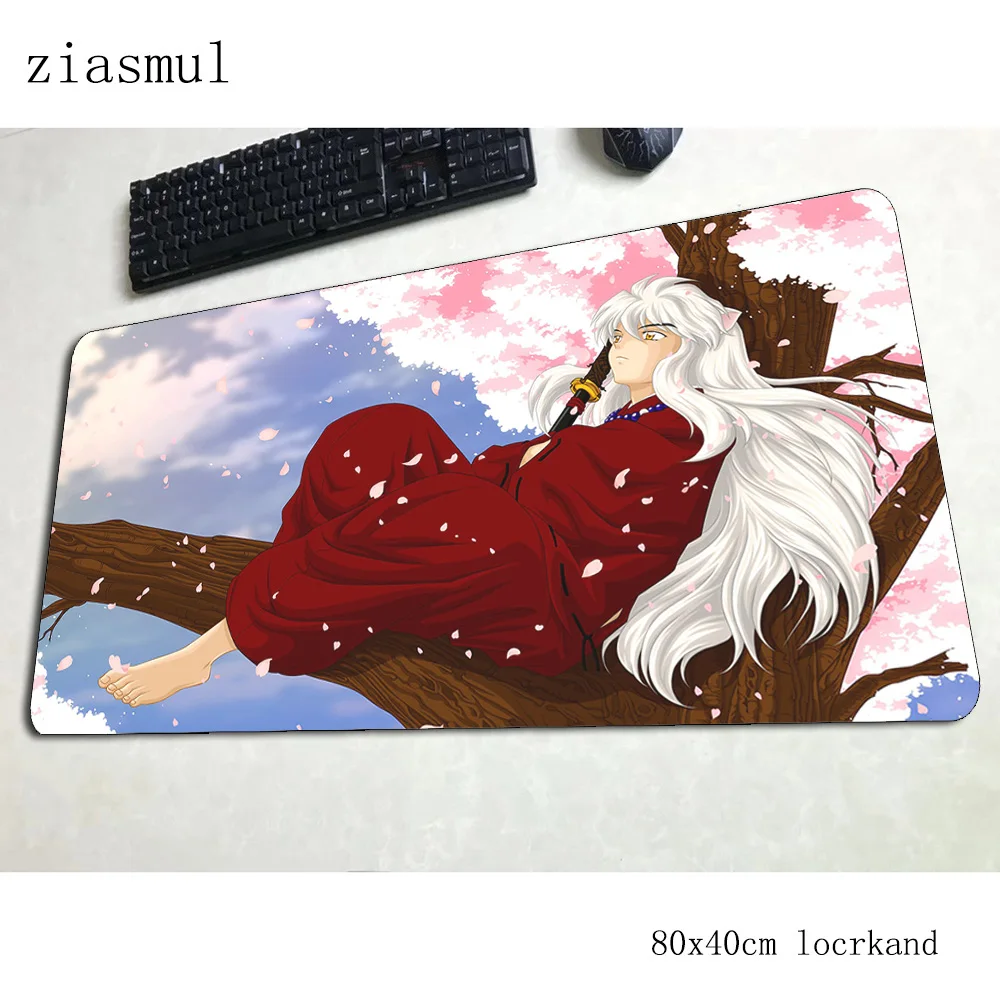 Коврики inuyasha 800x400x3 мм высококачественный игровой коврик для мыши большой с