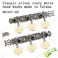 1set silvery classic guitar string tuning pegs machine heads tuners keys parts