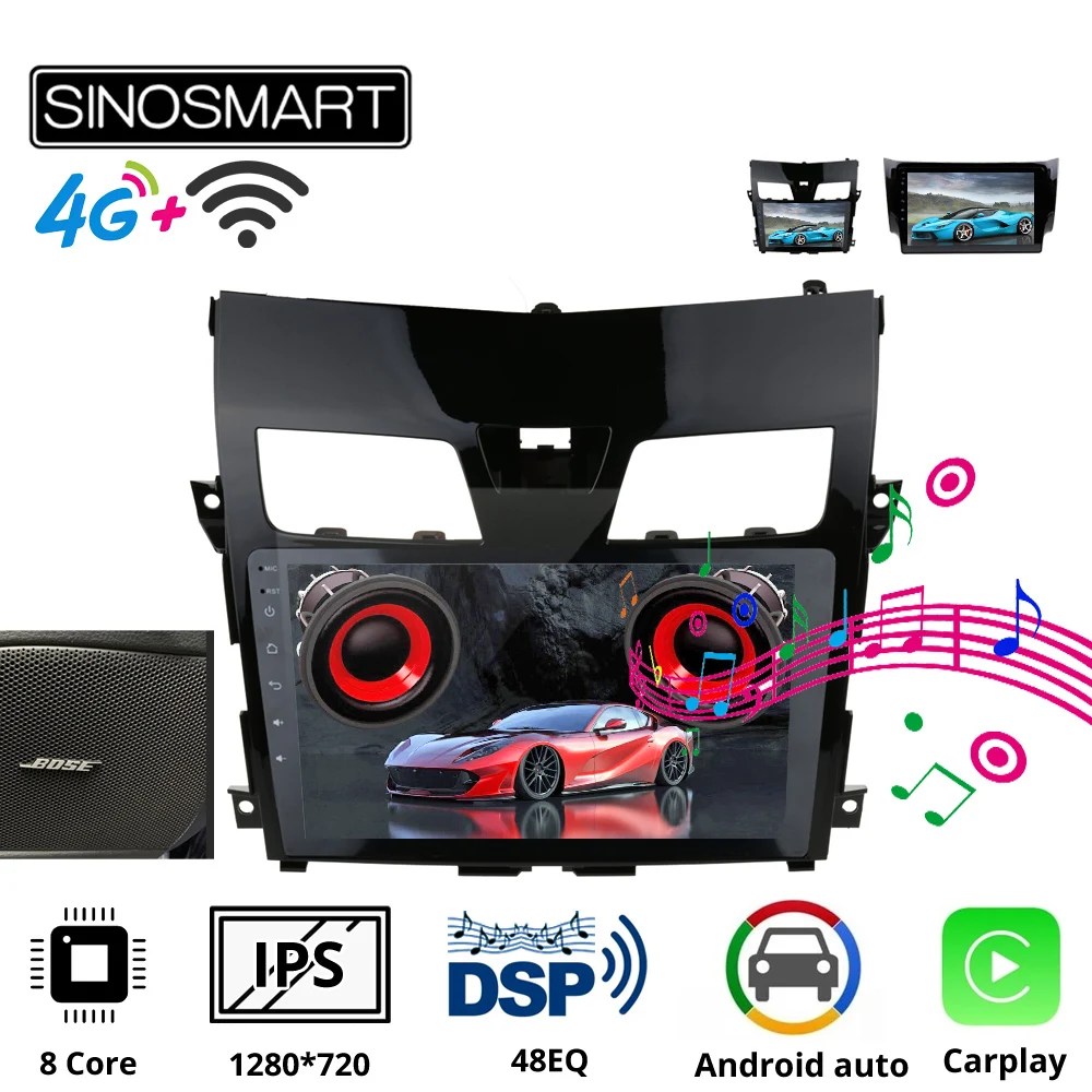 Sinosmart автомобильный радиоприемник с навигацией GPS для Nissan новая Teana Altima Sylphy Sentra B17