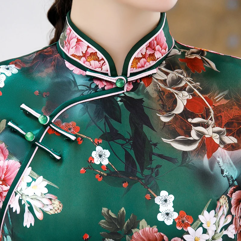 FZSLCYIYI модное из вискозы Cheongsam китайское классическое женское Qipao элегантное