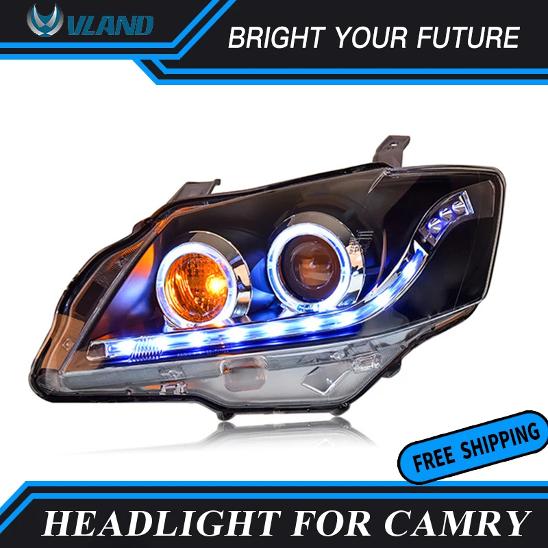 Автомобильные передние лампы для Toyota фара Camry 2009 2010 2011 головная лампа Angel Eye