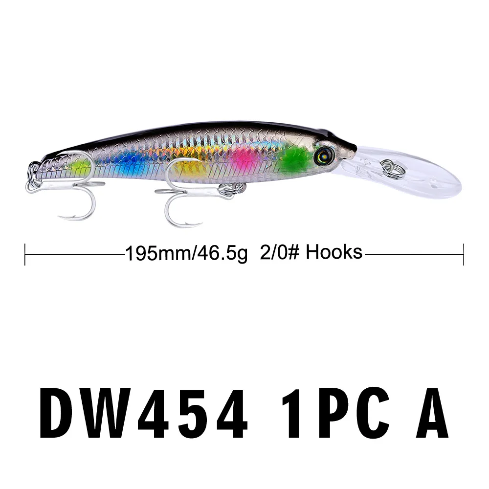

1pcs 46.5g 195mm Fishing Artificial Bait Floating Artificial Fish Fake Bait Plastic Hard Bait Outdoor Fishing Sea Fishing Bait