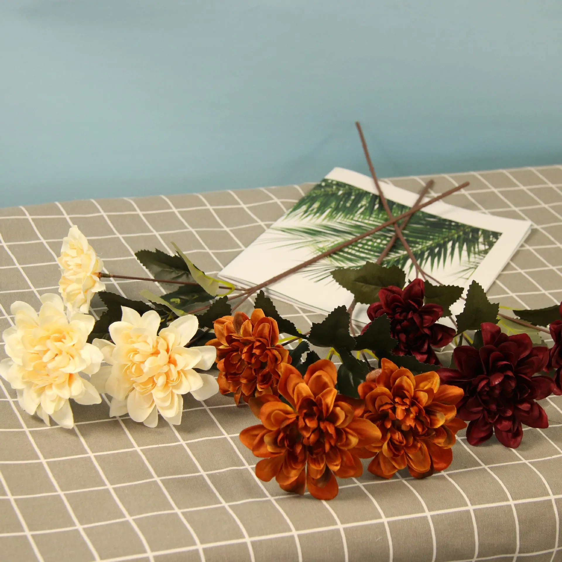 

3 silk gerbera dahlia wedding decoration flower wall home decoration accessories diy cap artificial flower wholesale