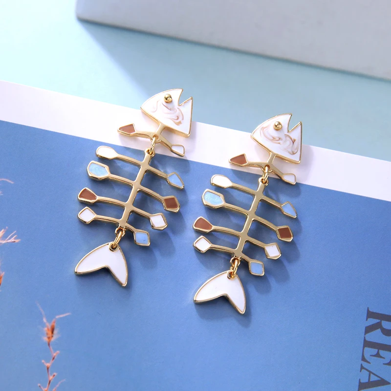 Крыло ЮК так Fishbone серьги для женщин Модные Винтажные вечерние ювелирные изделия