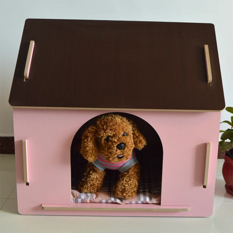 Домашние животные бинго кошка кровать из цельного дерева собачья будка с кенне