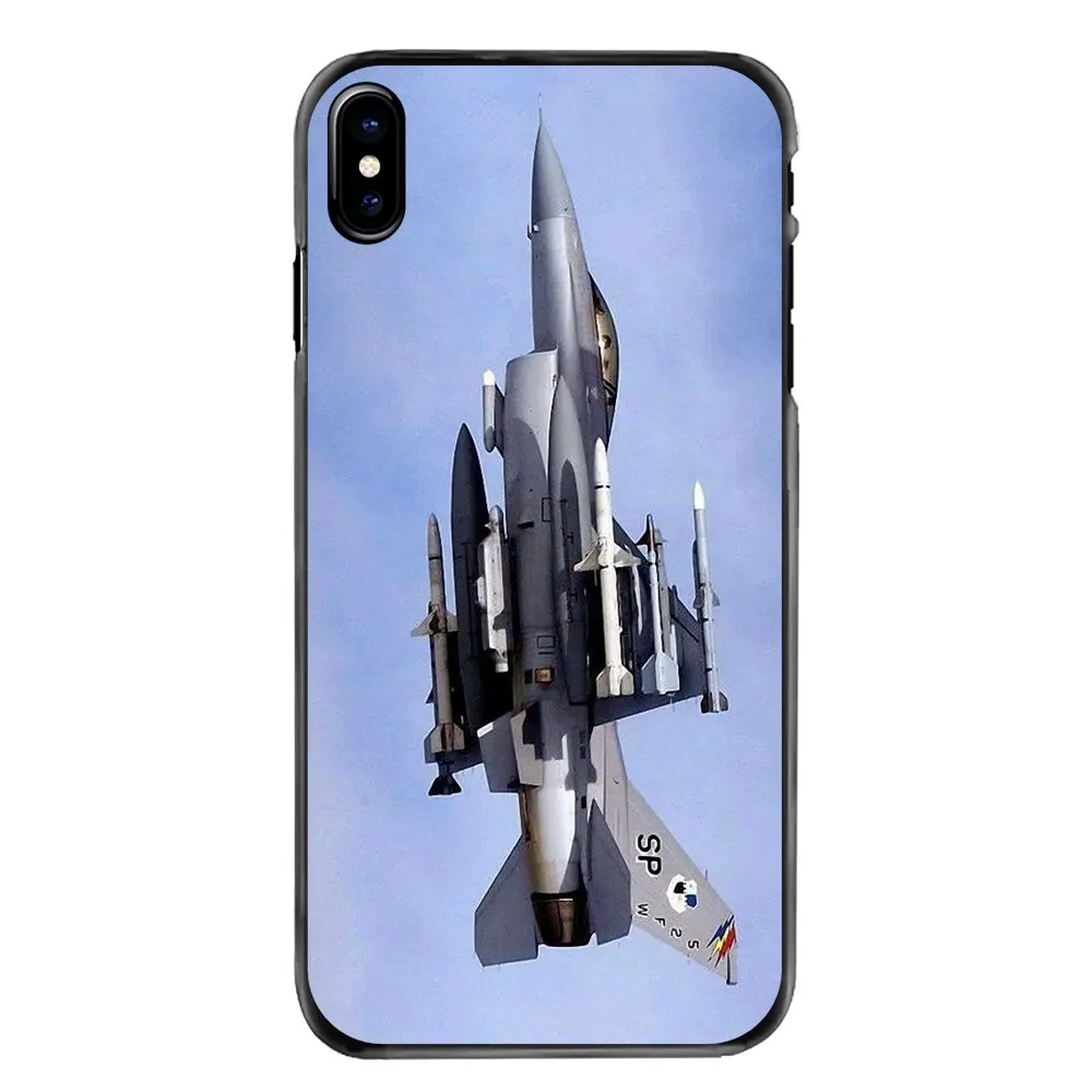 Fighting Falcon Fighter Aircraft War Plane Cell Phone Case For iPhone 4 4S 5 5S 5C SE 6 6S 7 8 Plus X XR XS Max iPod Touch |