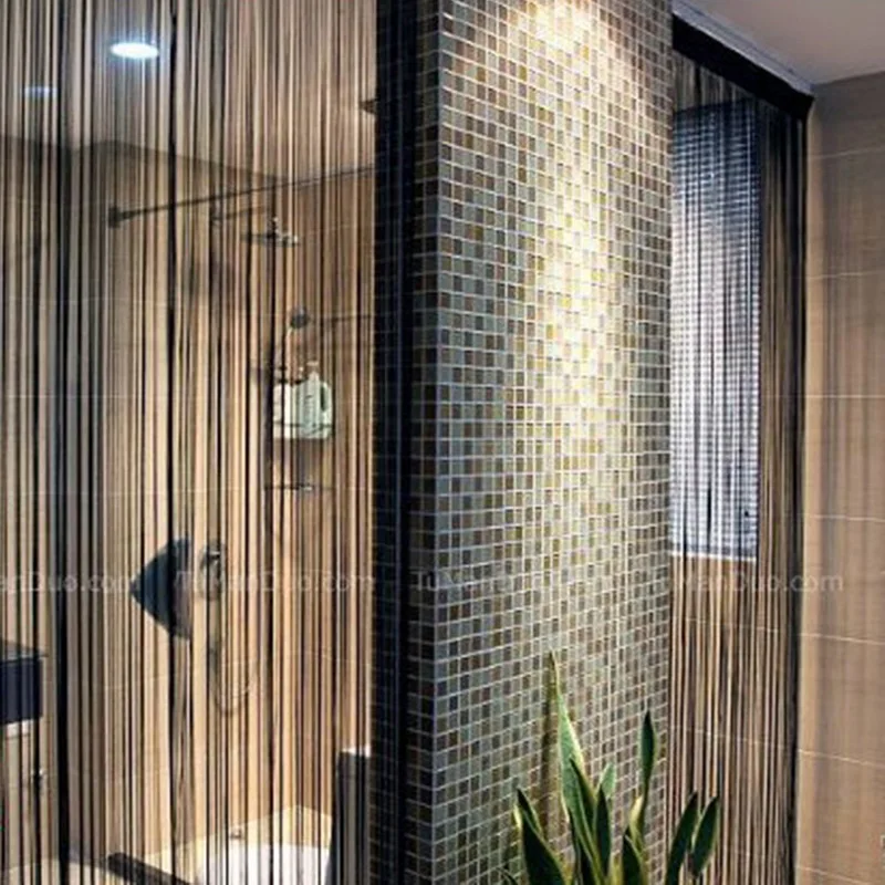 Блестящая кисточка серебряная линия струнная занавеска для окна или двери