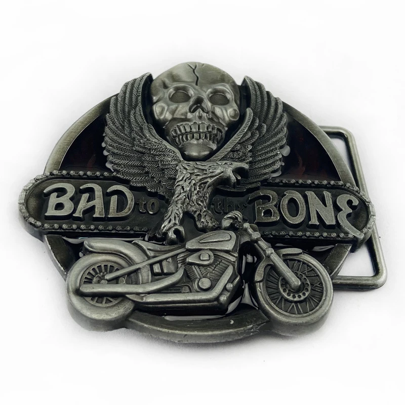 Rock Skull 3D Metal Belt Buckle Punk Vintage Motorcycle Buckles Skeleton Style Jeans Accessories Suit 4cm Width Belts | Дом и сад