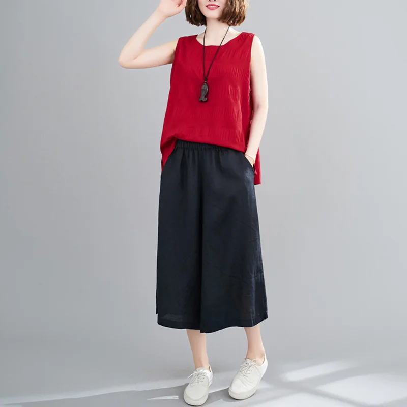 Женские летние футболки размера плюс с круглым вырезом без рукавов жилет топы