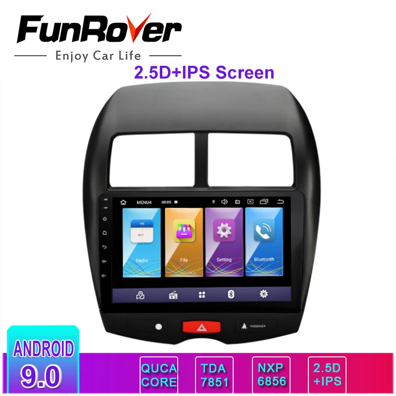 Автомобильный dvd-плеер Funrover головное устройство с gps-навигацией и RDS 2.5D + IPS android 9 0