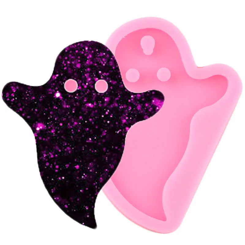 Блестящий глянцевый Хэллоуин силиконовые формы кулон из полимерной глины