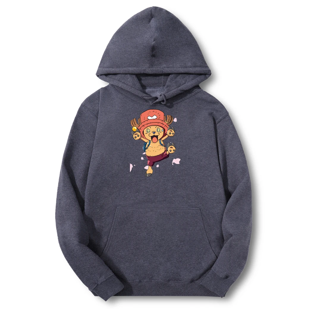

One Piece Cute Chopper Anime 2021 Winter Men's Hip Hop Print Hoodies Sweatshirts Oversized Big Size Hoodies Harajuku Streetwear