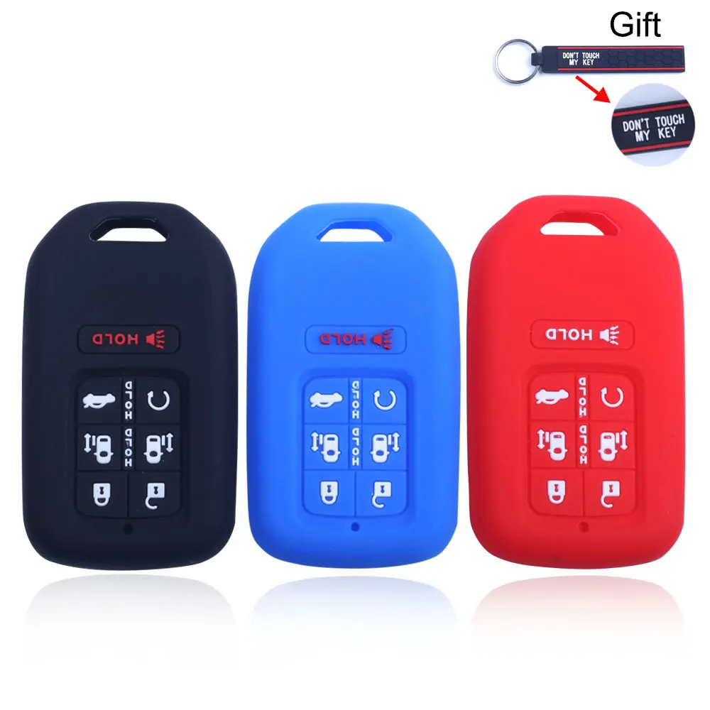 

7 Buttons Soft Silicone Rubber Car Key Fob Cover Case Shell Set Protect Skin For HONDA Odyssey Freed Elysion MPV