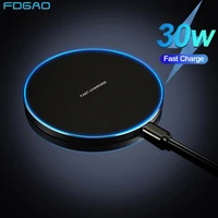 Quick Wireless Charger for iPhone Pro Max USB 30W Fast Induction Charging Pad For Samsung S21 S20 S10