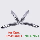 Для Opel Crossland X 2017 2018 2019 2020 2021 Новый хромированный чехол для двери автомобиля декор отделка стикер Стайлинг Аксессуары