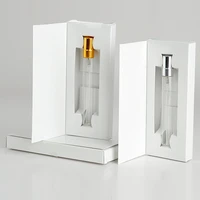 10pcs 10ml5mlcomplete set of perfume spray bottle with carton packaging white cardboard black cardboard glass perfume sub bottle