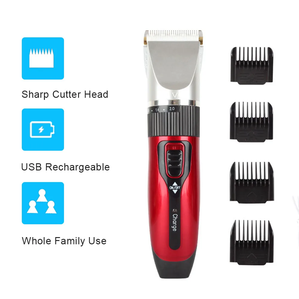 Семейные электрические машинки для стрижки волос лимитированная расческа
