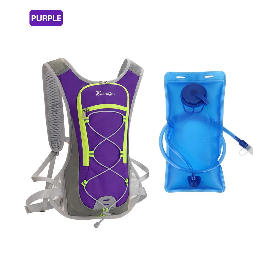 purple with bag 2 в 1 велосипедный рюкзак водонепроницаемая сумка через плечо ультралегкий спортивный рюкзак для верховой езды MTB гидратационный рюкзак сумка для бега велосипеда - Цвет: purple with bag