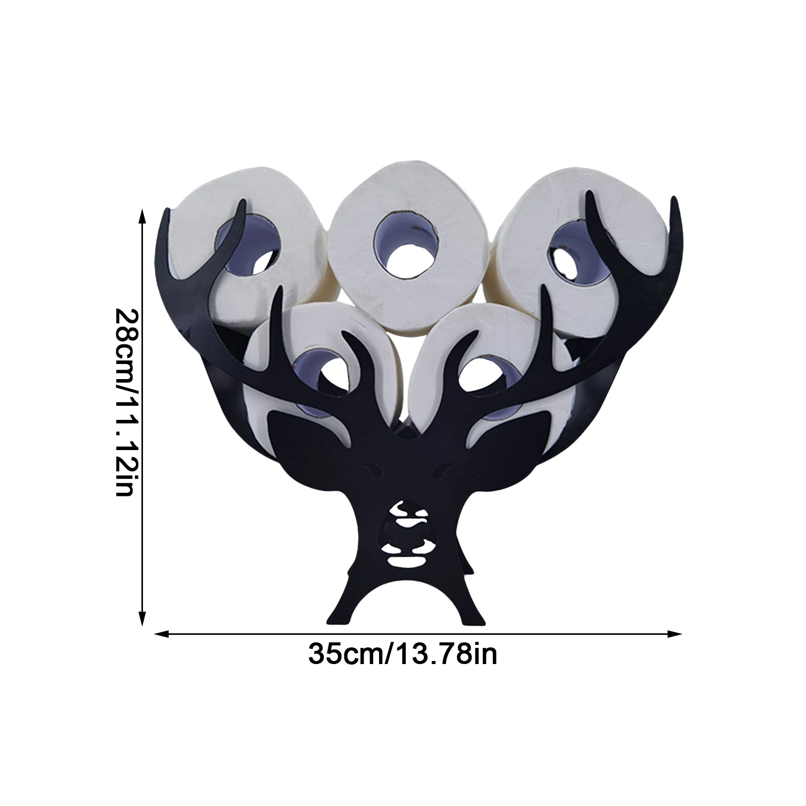 

Fawn Bathroom Decoration Roll Paper Holder Wall Mounted Toilet Paper Storage Rack Animal Bedroom Tissue Towel Organizer Stand