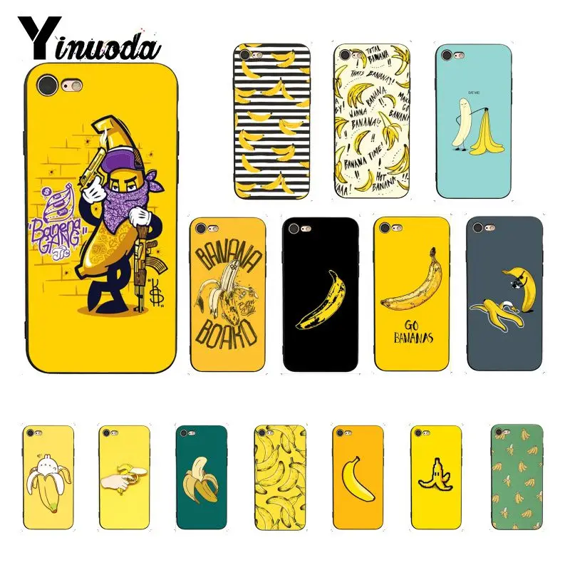 Yinuoda мультфильм милый фрукты желтый банан чехол для телефона iPhone 8 7 6 6S 6Plus X XS MAX 5 5S