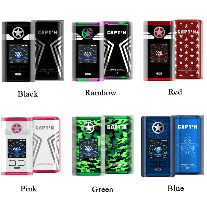 Электронная сигарета vape мод 220 Вт Vaptio супер Кейп бокс 1 3 дюймов дисплей tft экран