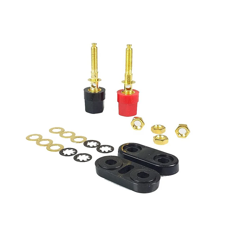 Высококачественные клеммы с двумя штекерами разъем шестигранными красно черный
