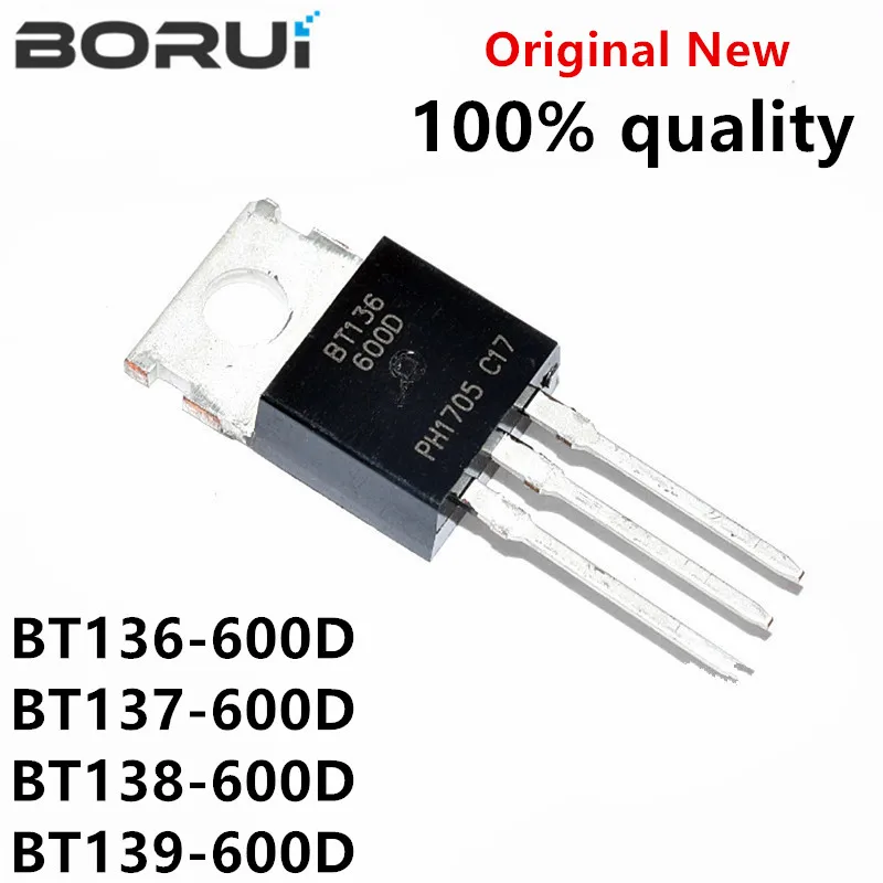 10 шт Φ TO220 BT136 600D TO-220 BT136-600D TRIAC BT136-600 BT137-600D | Электронные компоненты и