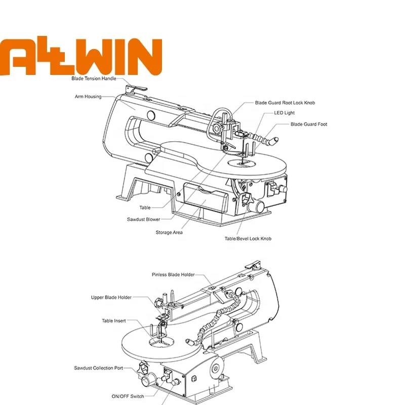 

Allwin patent appearance CE Certification bench type scroll saw