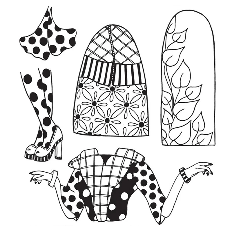 

7x8.5inch Paper Doll Clear Stamps Transparent Clear Silicone Stamp for DIY Scrapbooking Card Making new 2021