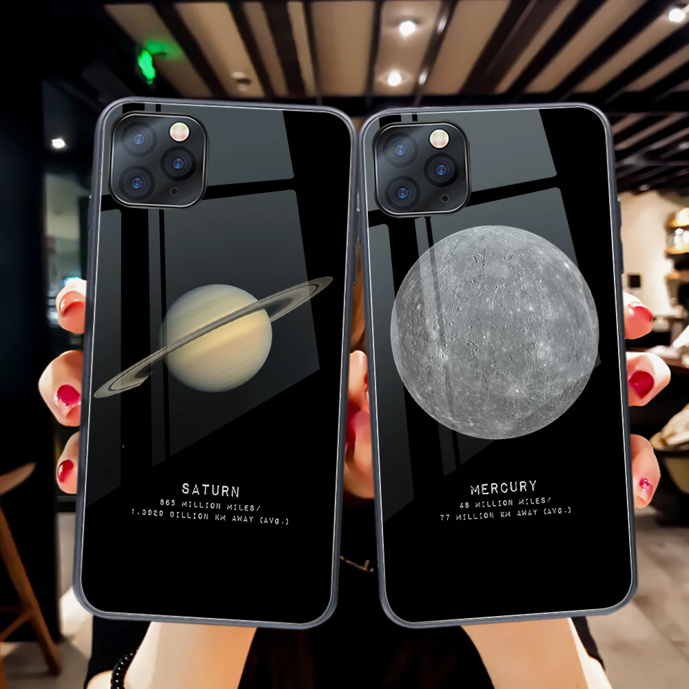 

Earth Planet Case For iPhone 11 12 Pro Max Mini Cover for iPhone 12 7 8 6 S X XR XS Max SE 2020 Plus Tempered Glass Phone Fundas