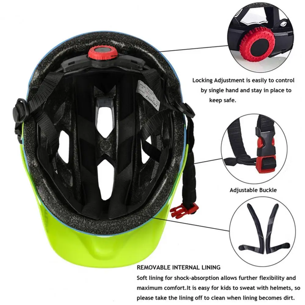

EXCLUSKY Children Cycling Helmet Child Skating Riding Safety Helmet Kids Balance Bike Bicycle Protective Helmet